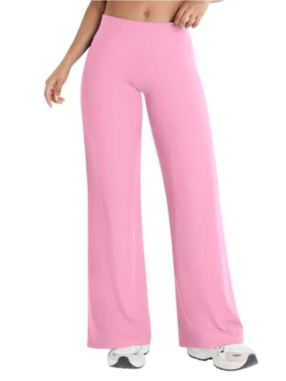 Low Rise Straight Leggings No Front Seam Yoga Workout Pants